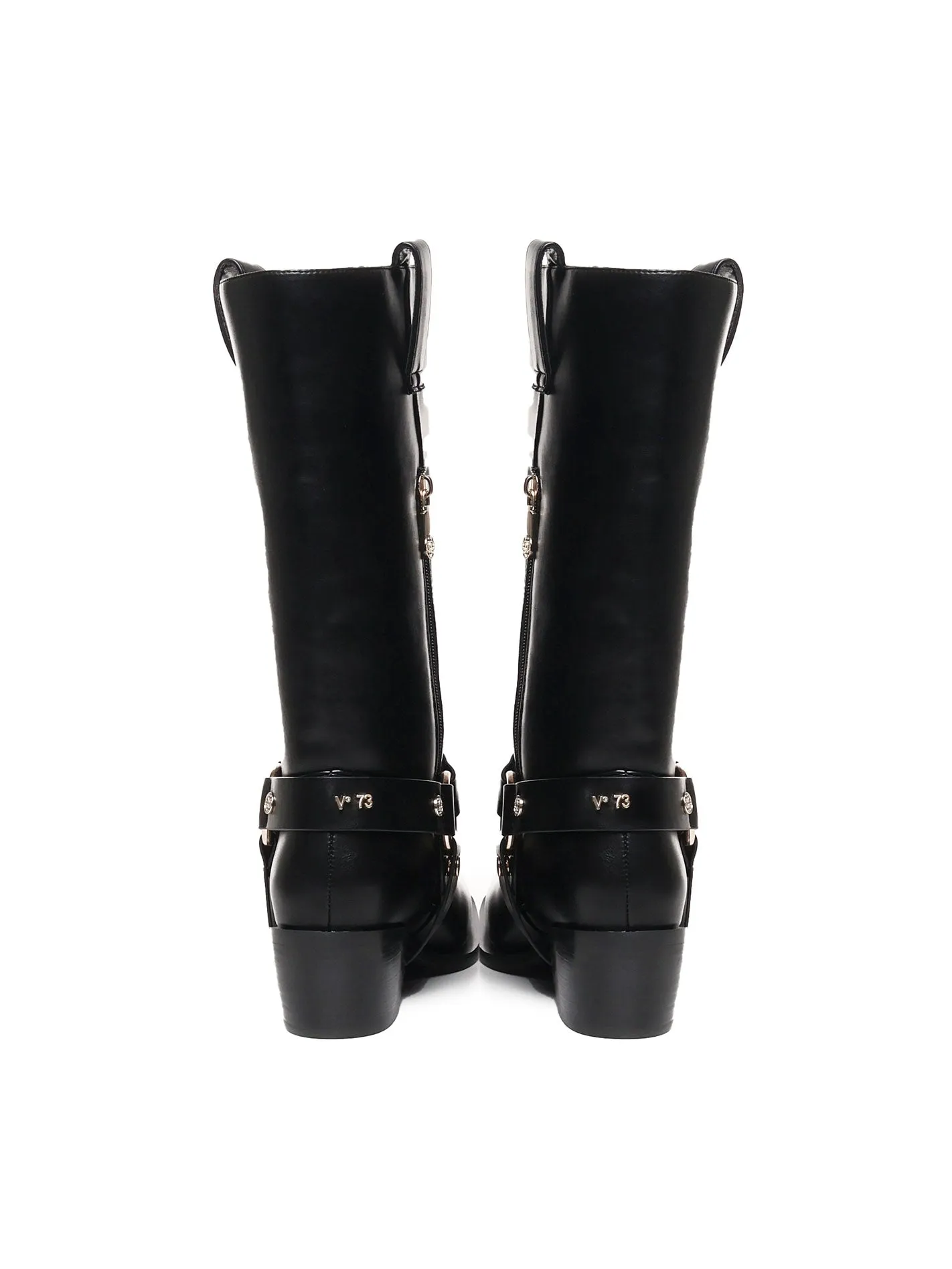 Mytte Black Calf Height Boots
