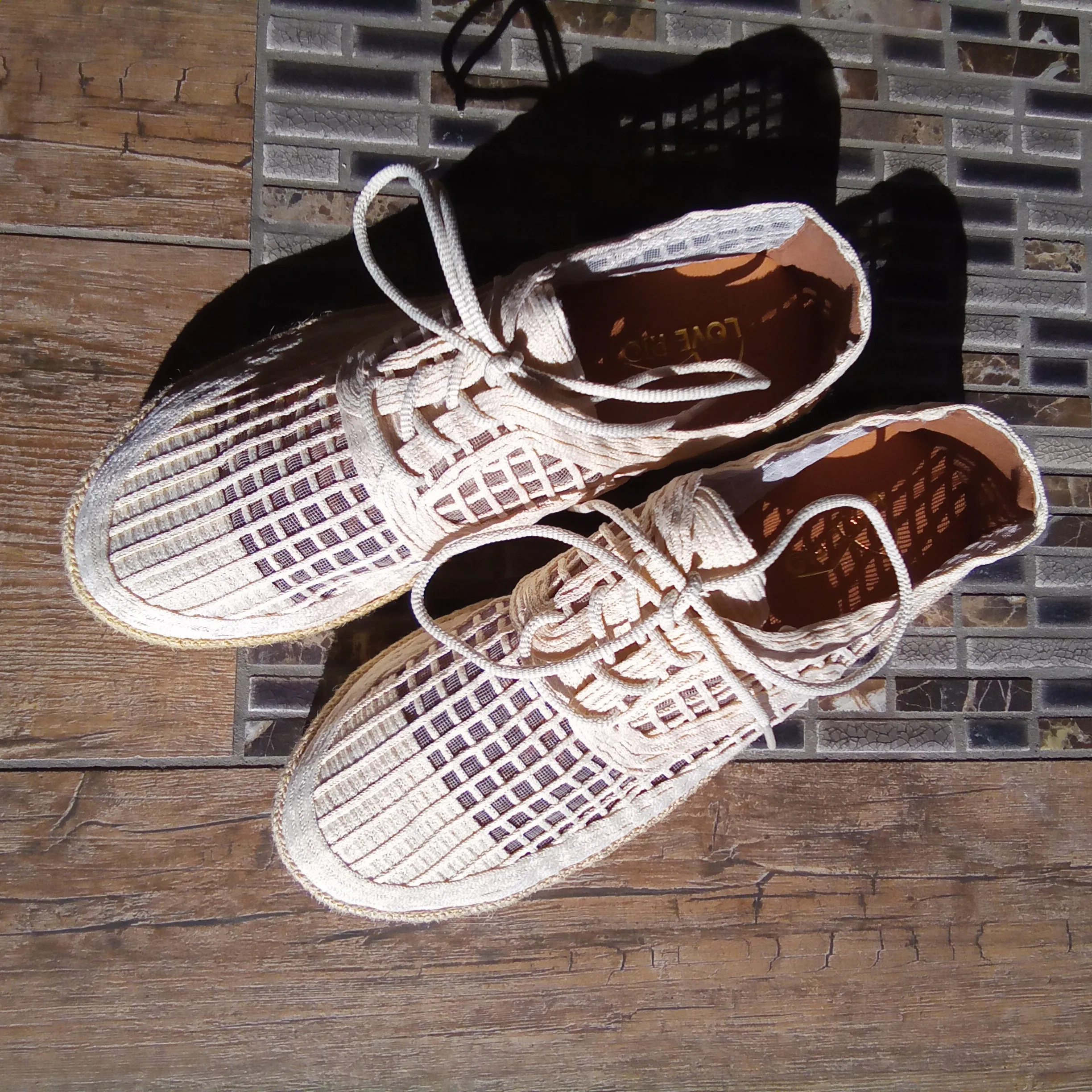 Natural Lace Up Espadrille Sneaker | Love Rio Elsie