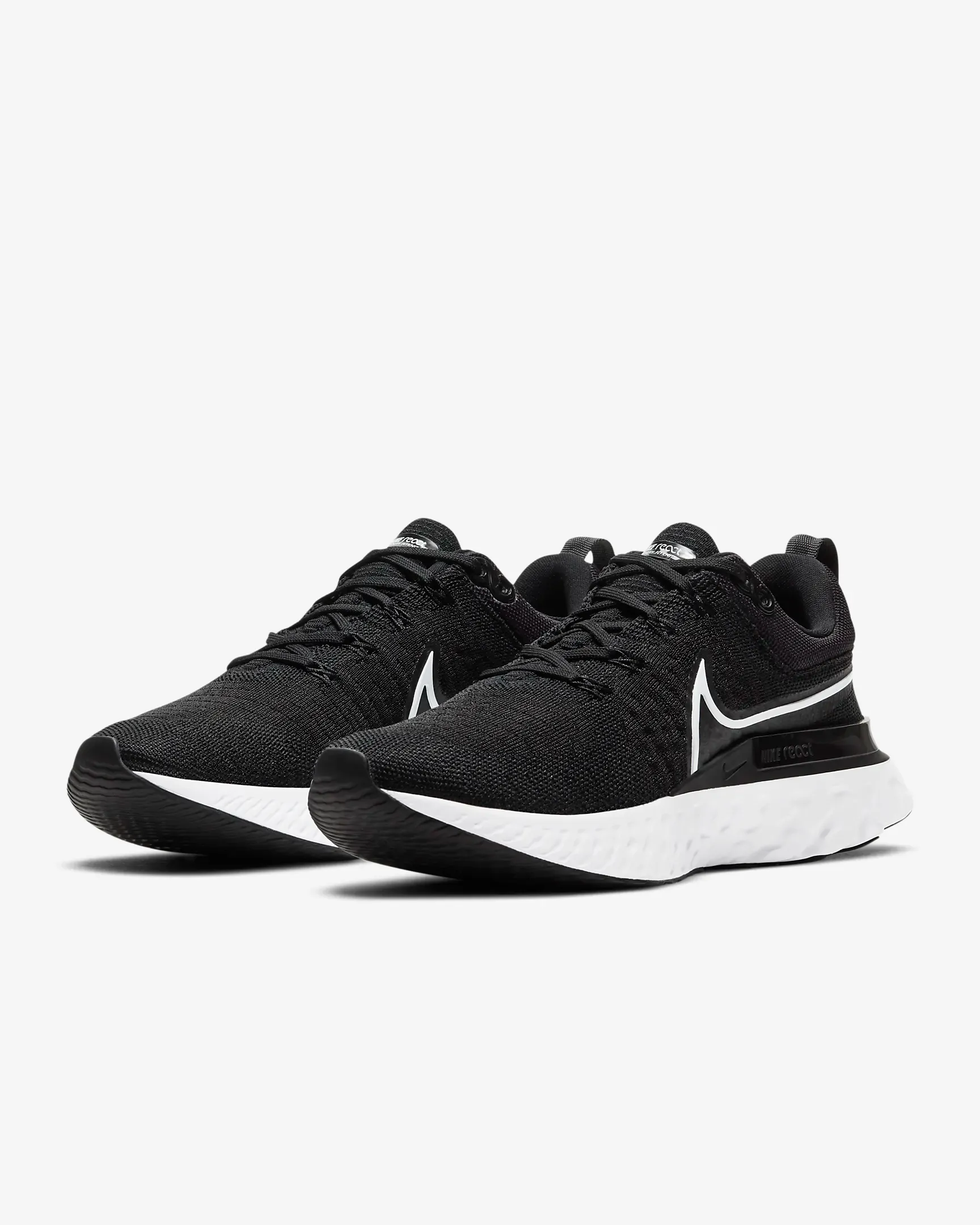Nike Women's React Infinity Run Flyknit 2 Shoes - Black / Iron Grey / White