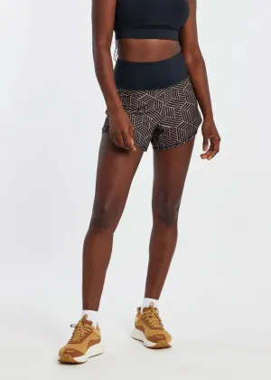 Oiselle | High Rise Roga Shorts | Women's | Geo Arrow