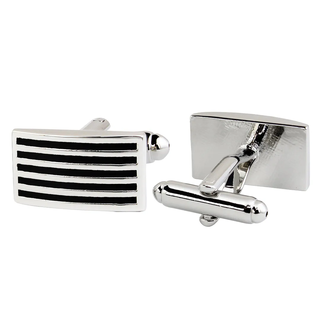 Peluche Minimalist Mi Black Cufflinks