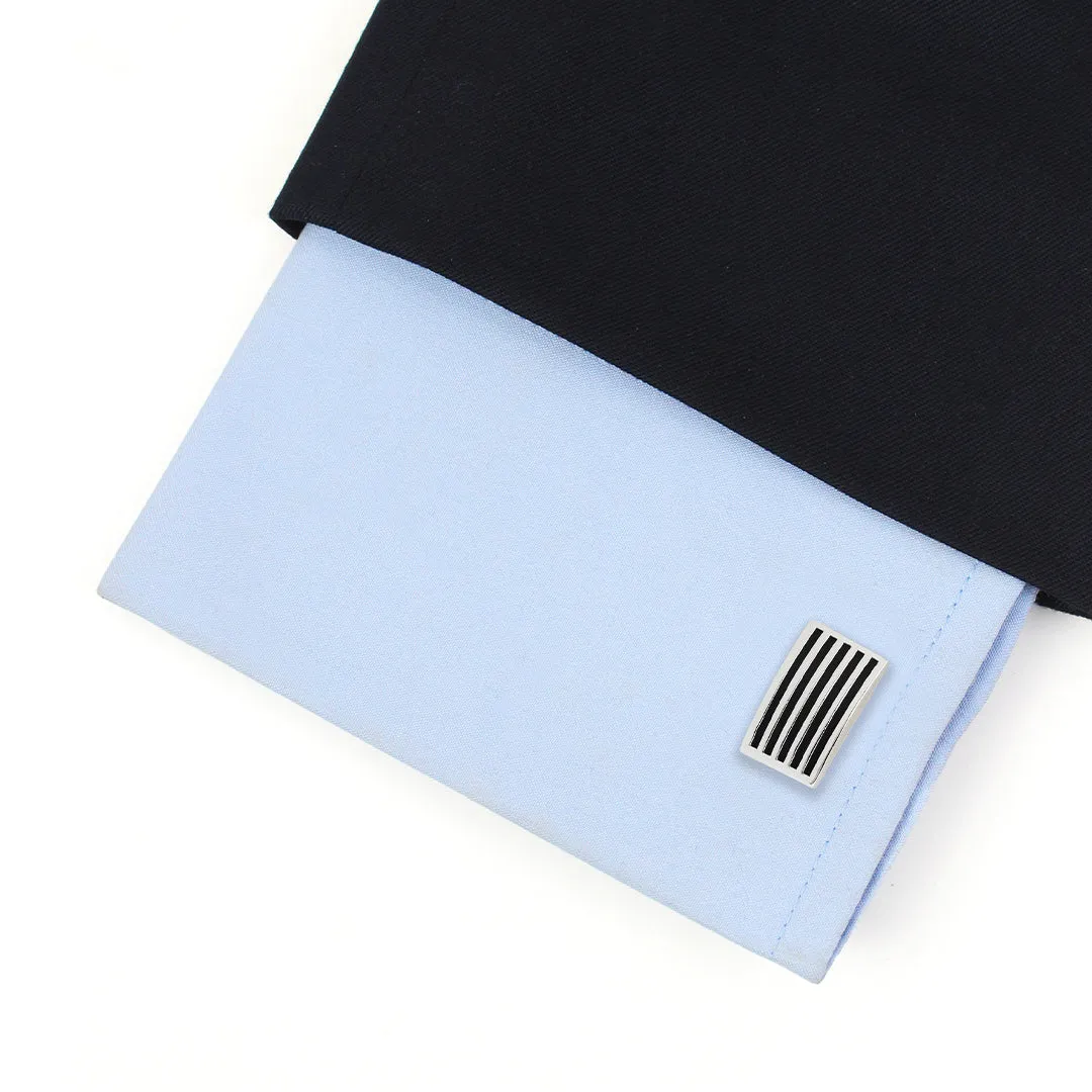 Peluche Minimalist Mi Black Cufflinks