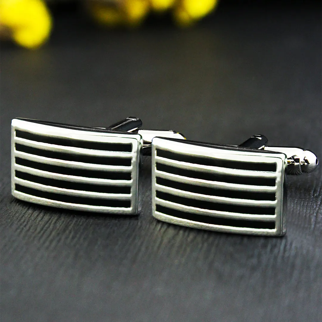 Peluche Minimalist Mi Black Cufflinks