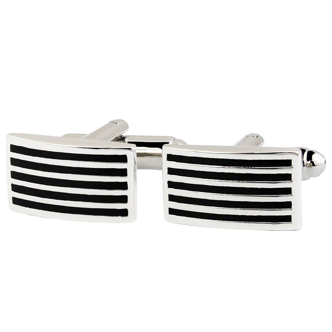 Peluche Minimalist Mi Black Cufflinks
