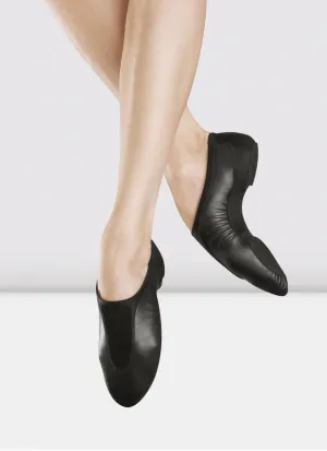 S0470G - Black - Girls Pulse Leather Jazz Shoe - Select Size