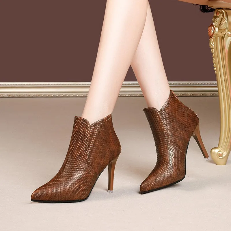 SH303 - Stiletto high heel ankle boots