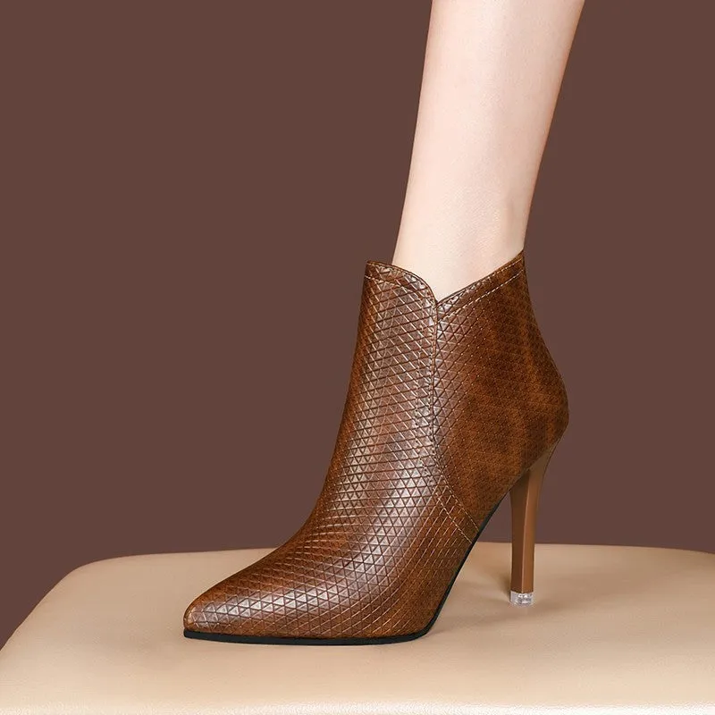 SH303 - Stiletto high heel ankle boots