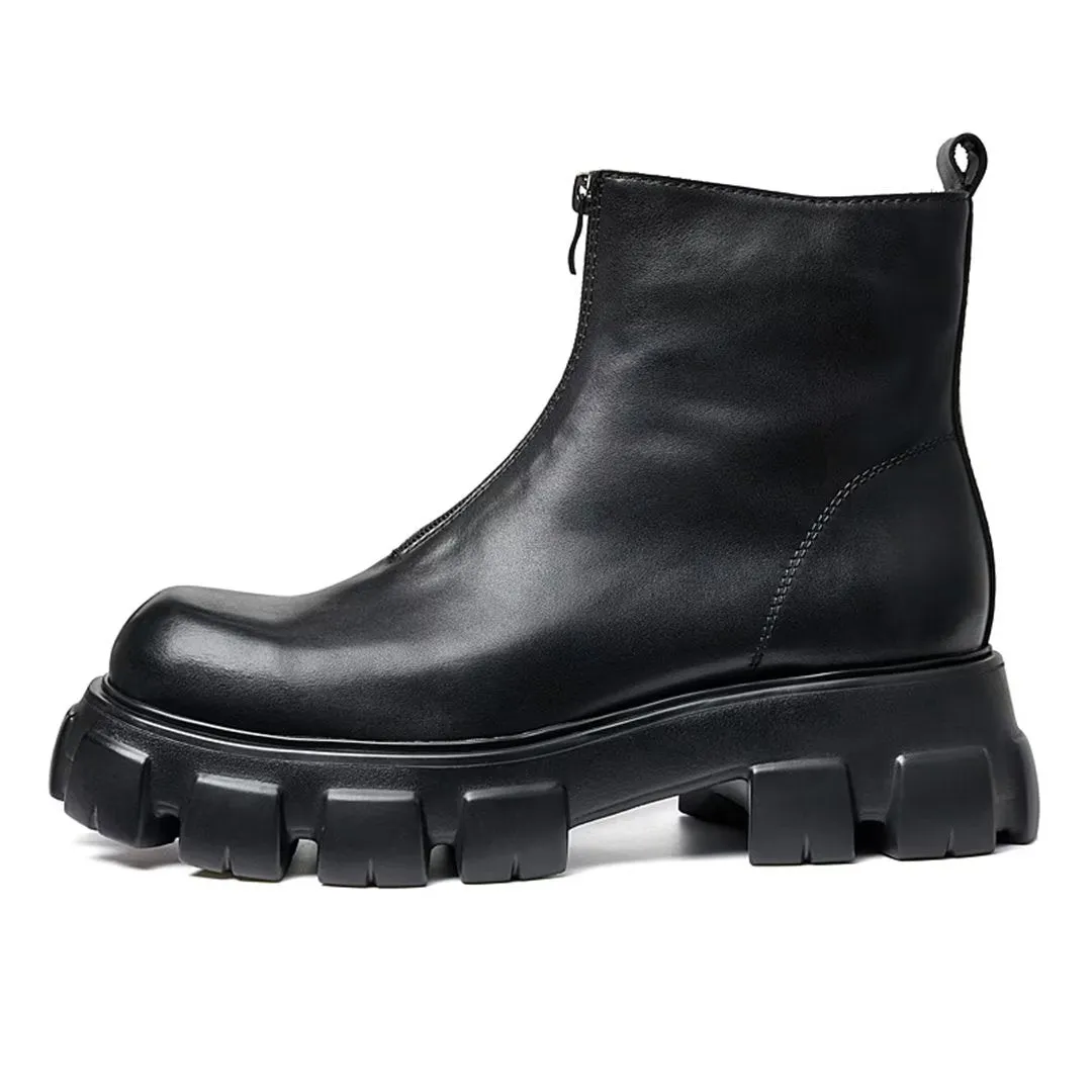 Sheepskin Chic Zipper Vintage Martin Boots