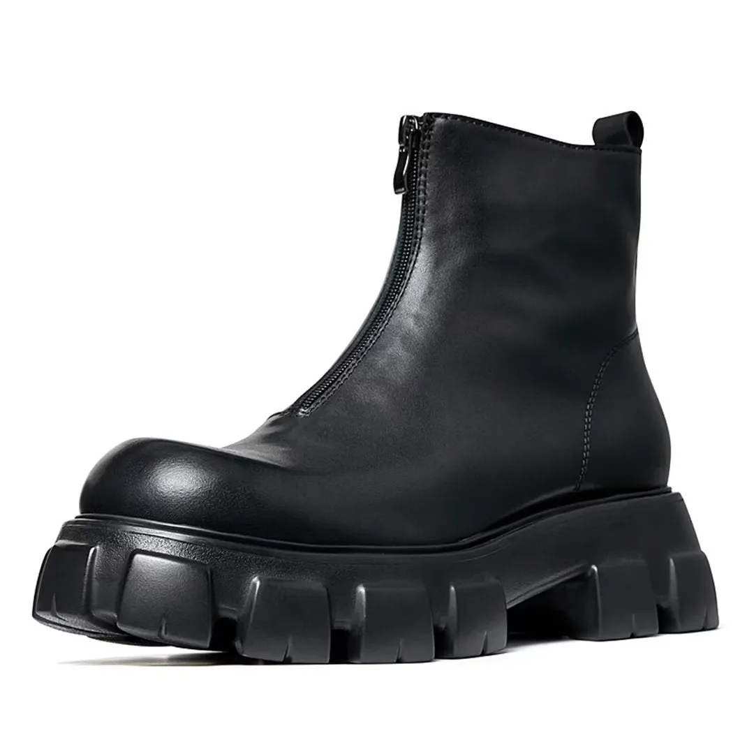 Sheepskin Chic Zipper Vintage Martin Boots