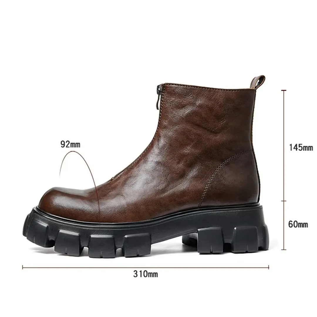 Sheepskin Chic Zipper Vintage Martin Boots