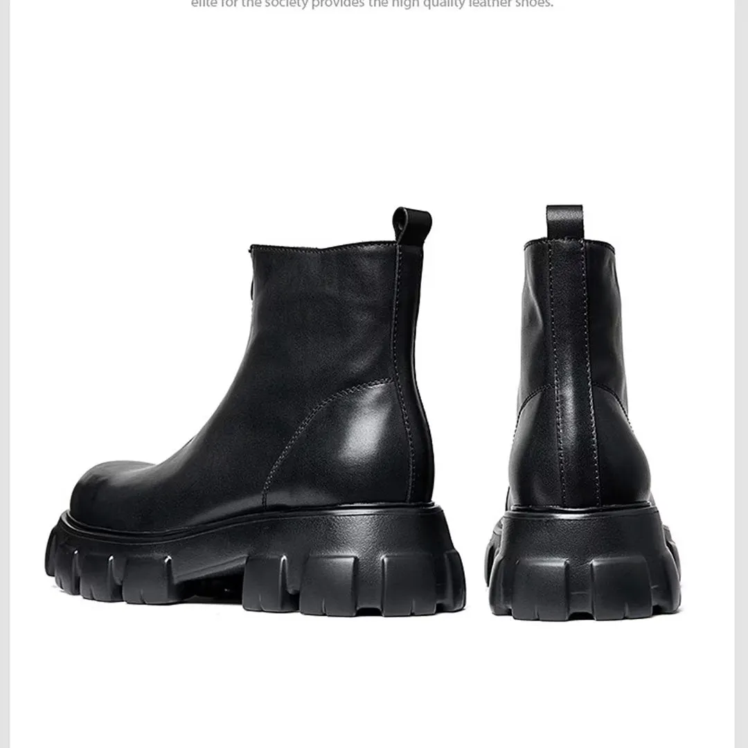 Sheepskin Chic Zipper Vintage Martin Boots