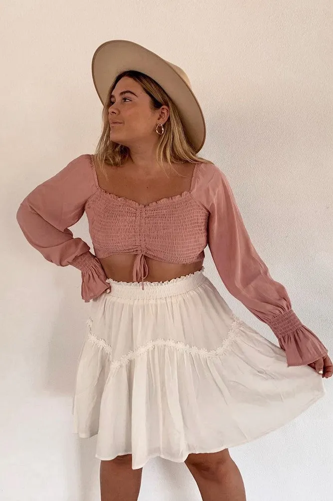 Space Boots Crop Top Blush