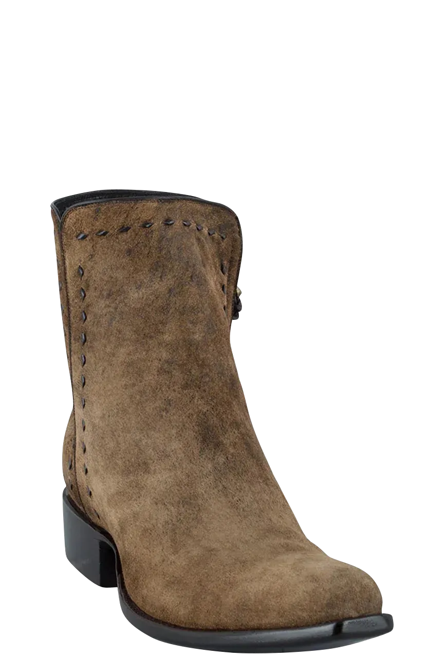 Stallion Lamb Zorro Ankle Boots - Vintage Camel