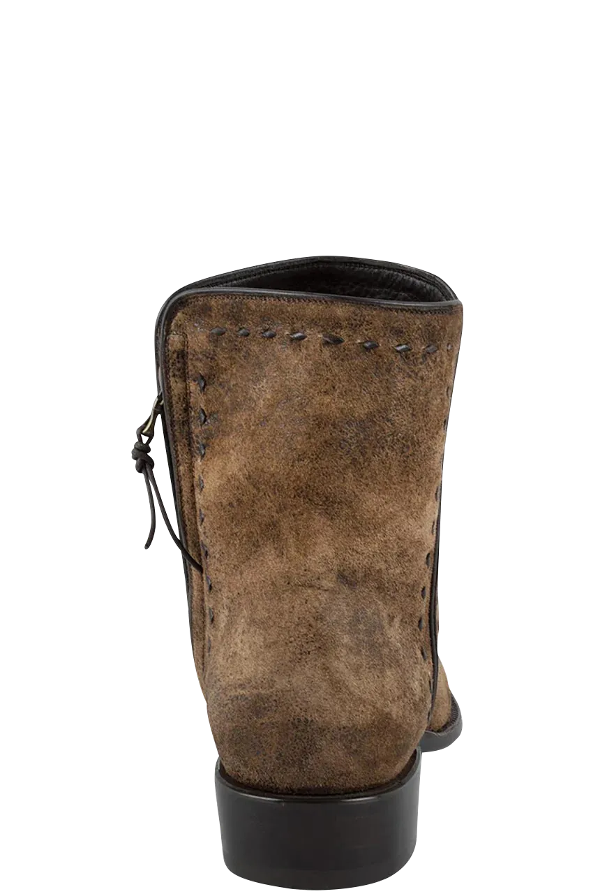 Stallion Lamb Zorro Ankle Boots - Vintage Camel