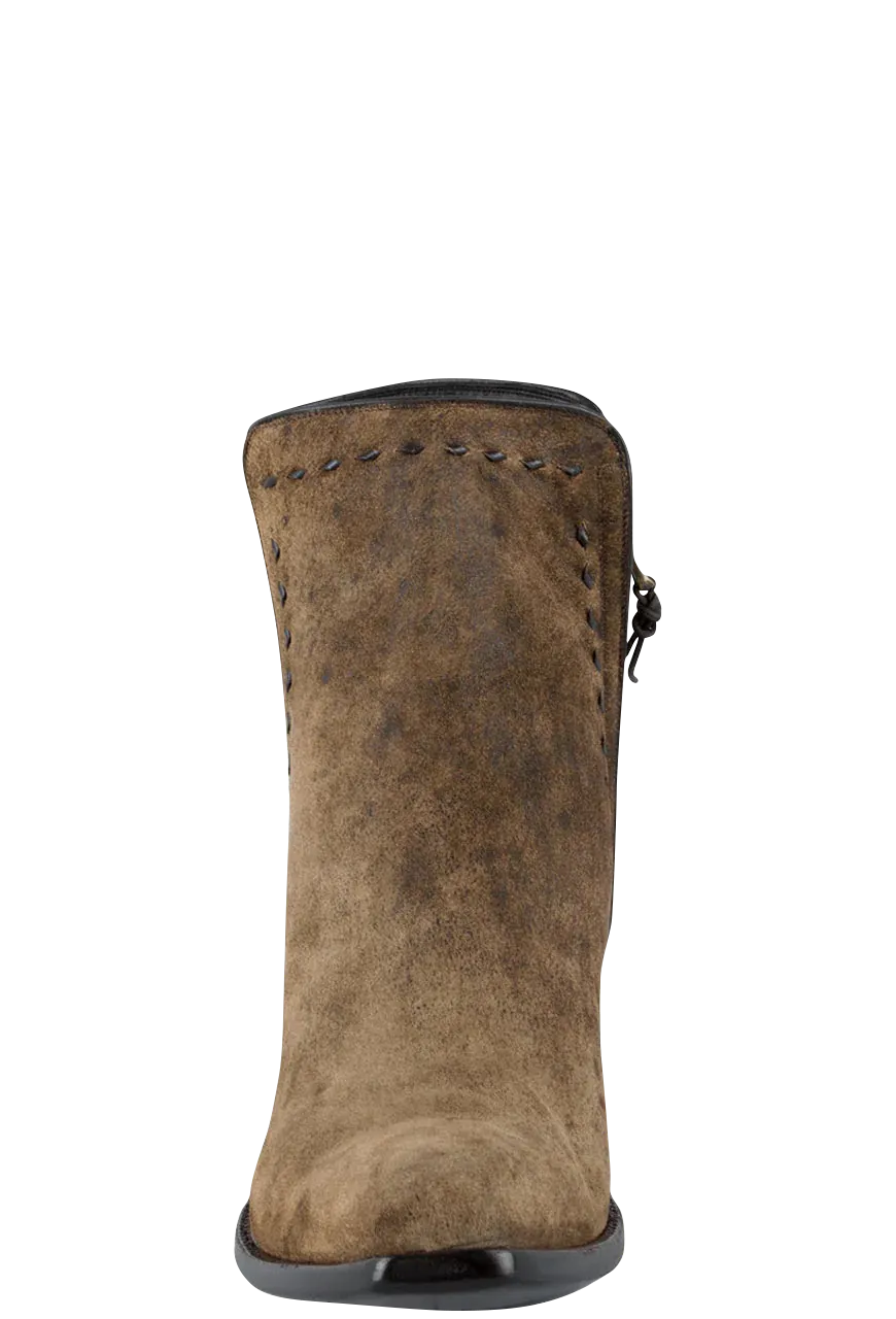 Stallion Lamb Zorro Ankle Boots - Vintage Camel