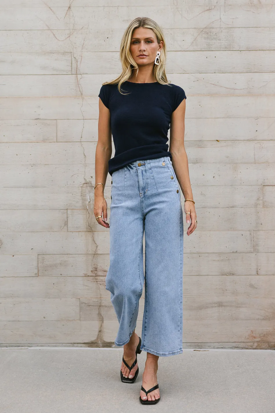 Ulyssa Sweater Top in Indigo - FINAL SALE