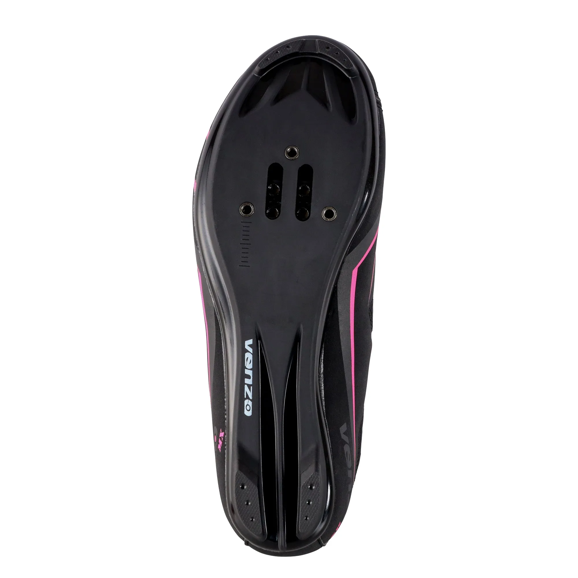 Venzo Bike Bicycle Women's Ladies Cycling Riding Shoes - Compatible with Peloton, for for Shimano SPD & Look ARC Delta - Perfect for Indoor Exercise Bikes & Road Racing - with Look Delta Cleats - Size 40