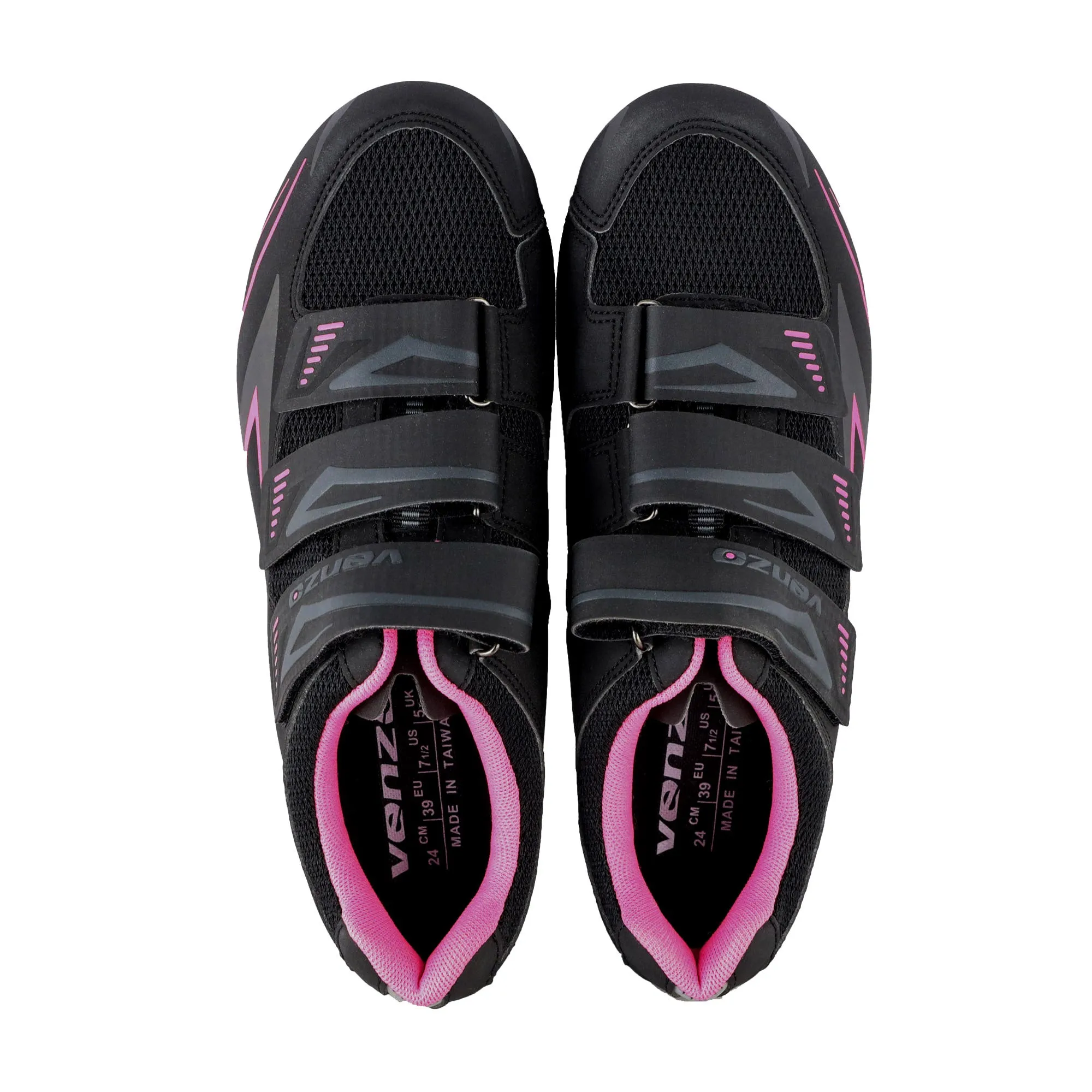 Venzo Bike Bicycle Women's Ladies Cycling Riding Shoes - Compatible with Peloton, for for Shimano SPD & Look ARC Delta - Perfect for Indoor Exercise Bikes & Road Racing - with Look Delta Cleats - Size 40