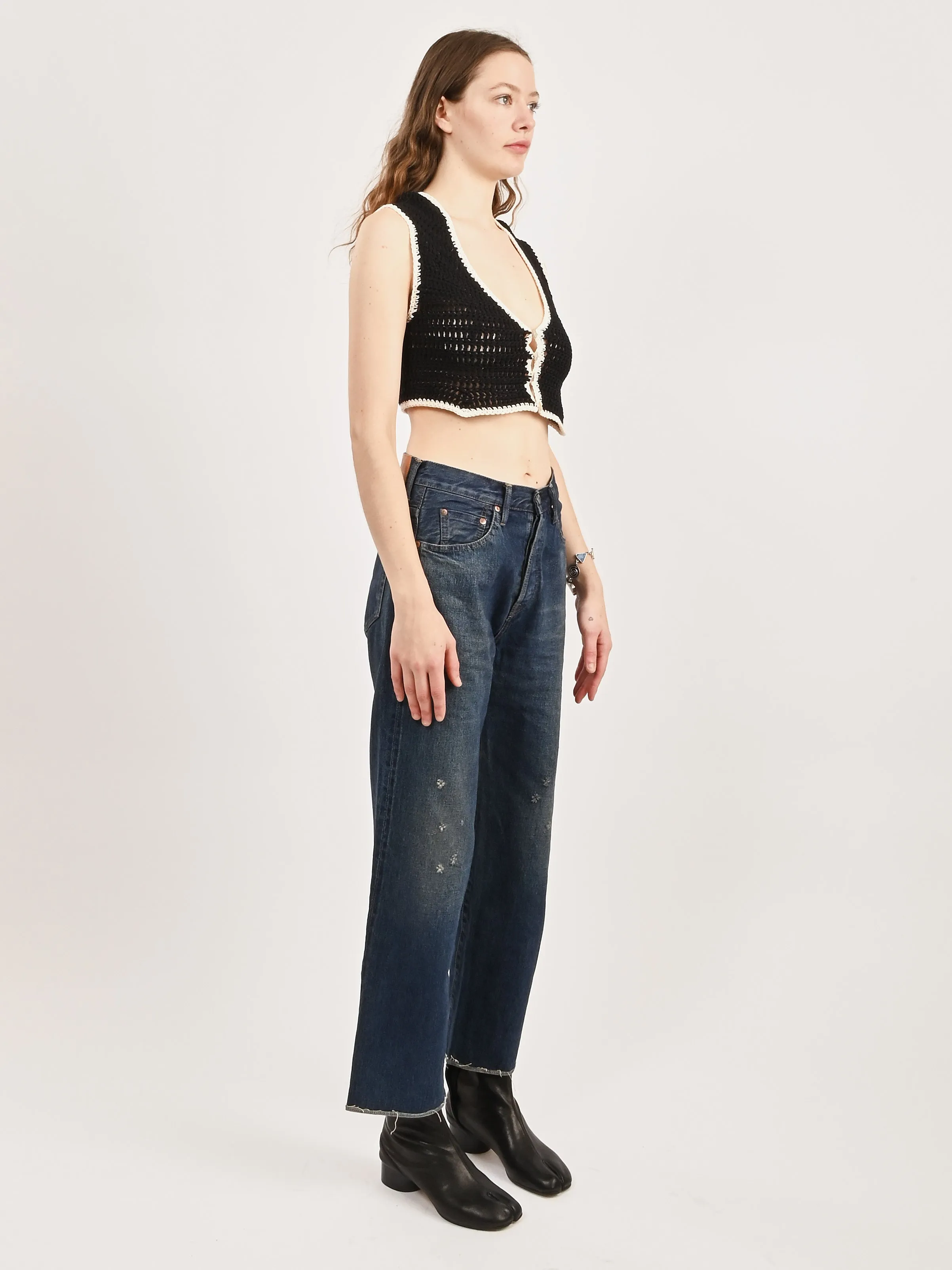 Vintage Dark Selvedge Denim Ankle Cut