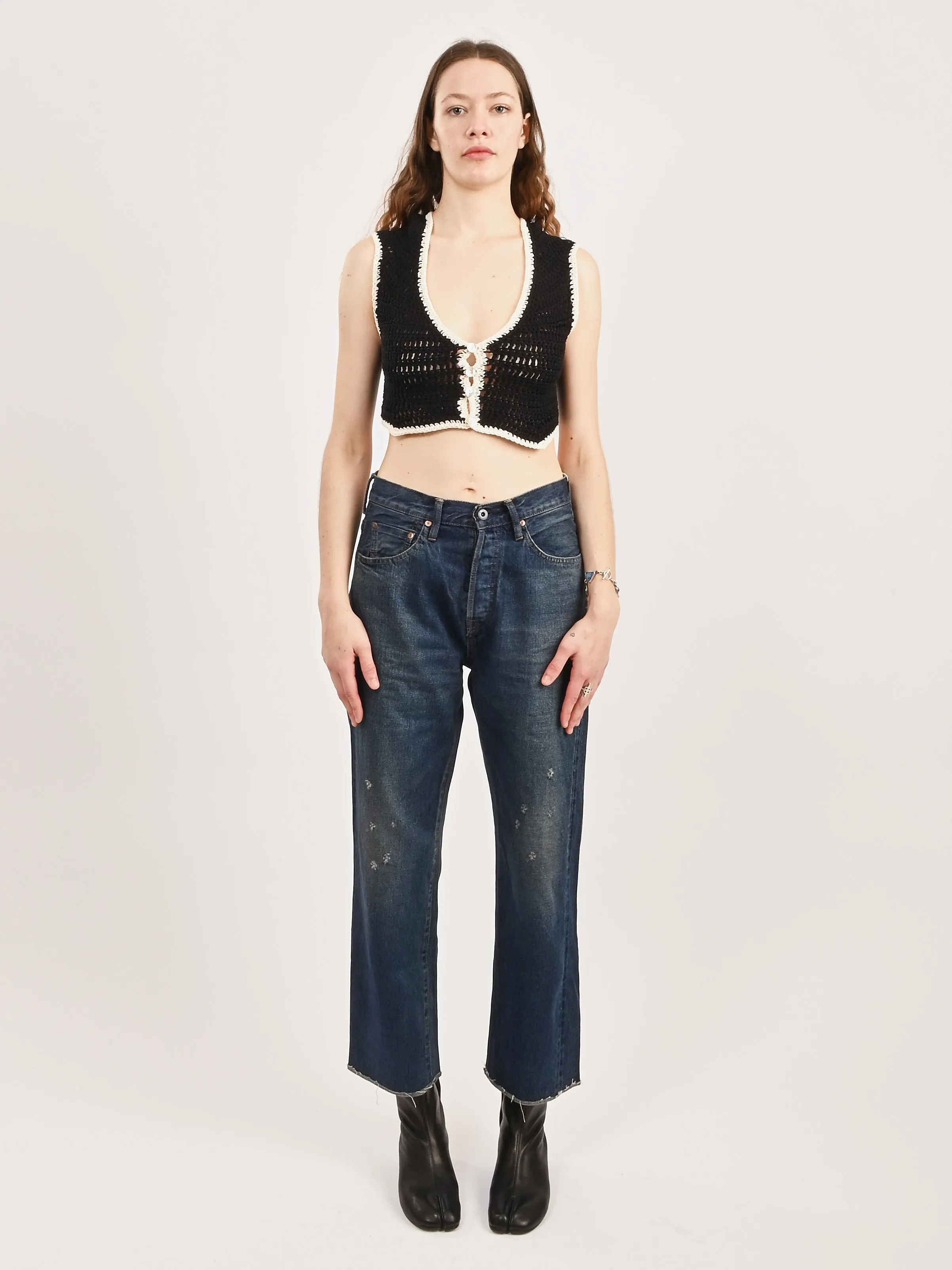 Vintage Dark Selvedge Denim Ankle Cut
