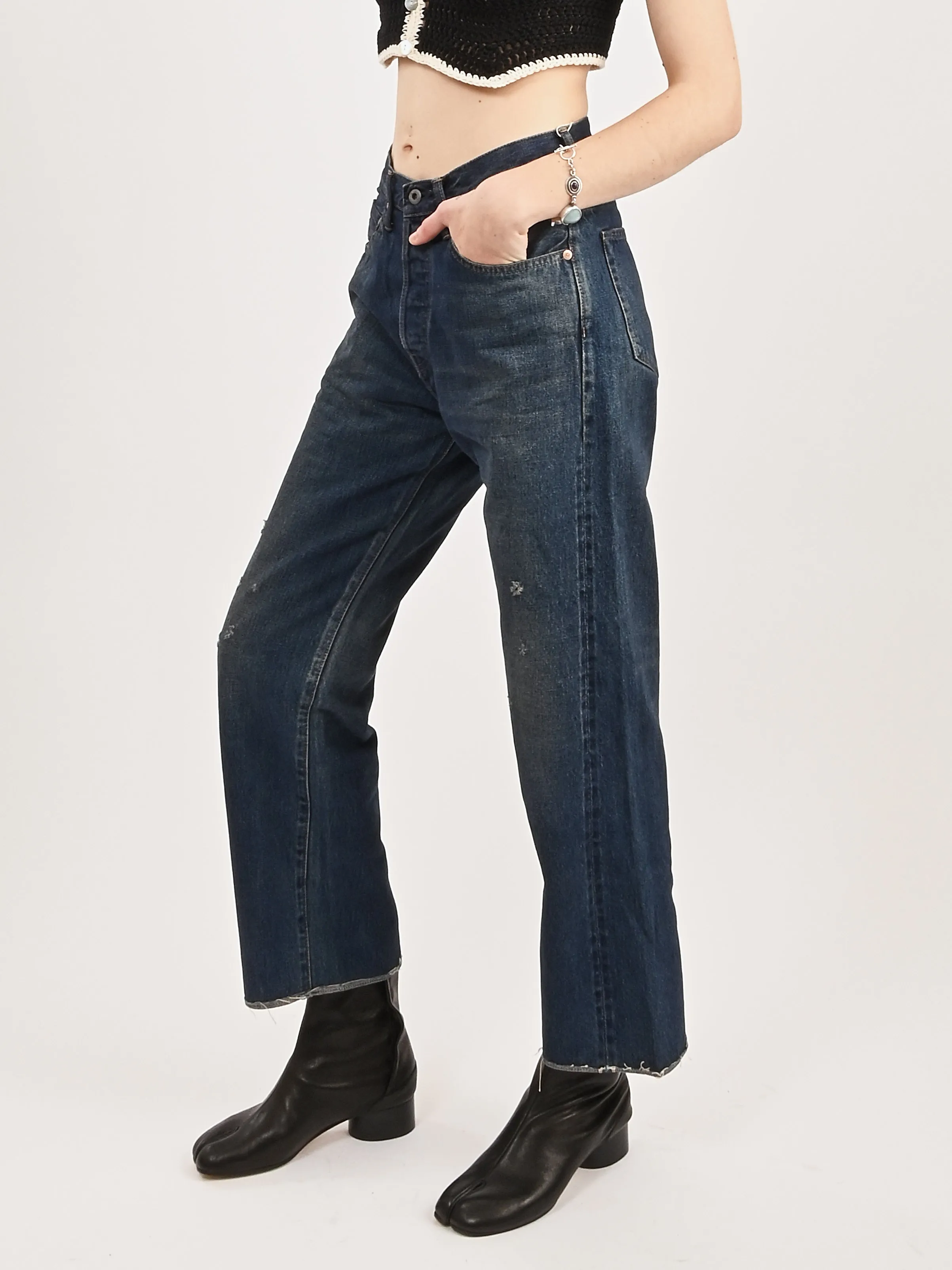 Vintage Dark Selvedge Denim Ankle Cut