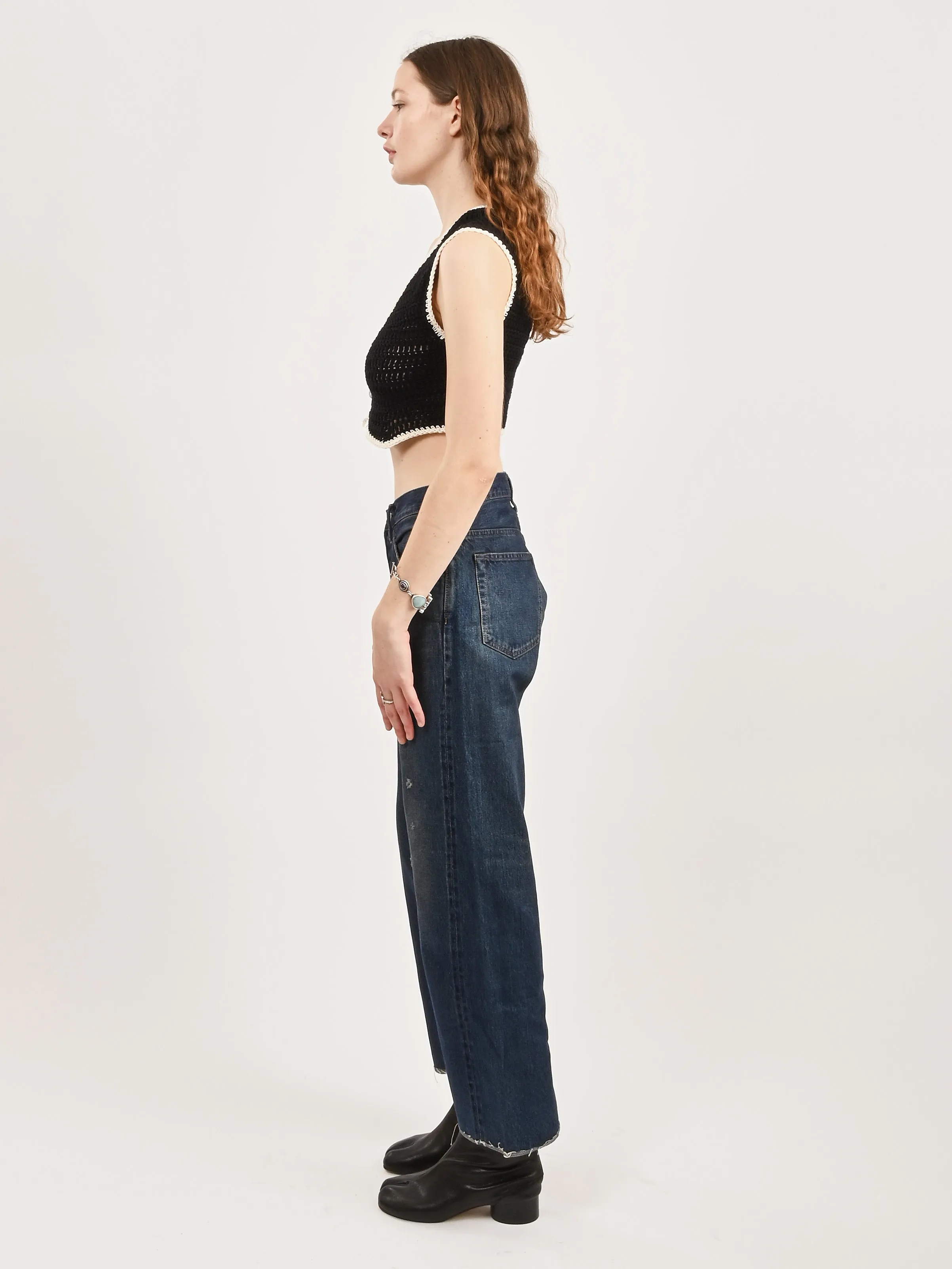 Vintage Dark Selvedge Denim Ankle Cut