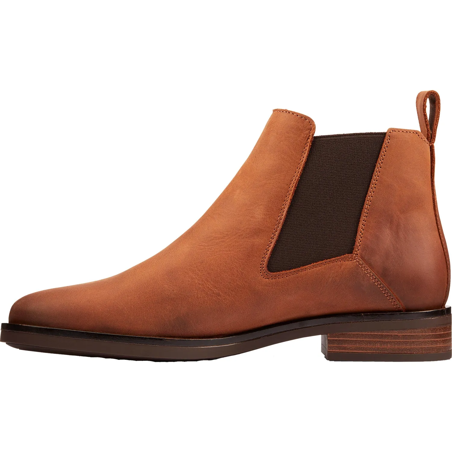 Women's Clarks Memi Top Dark Tan Leather