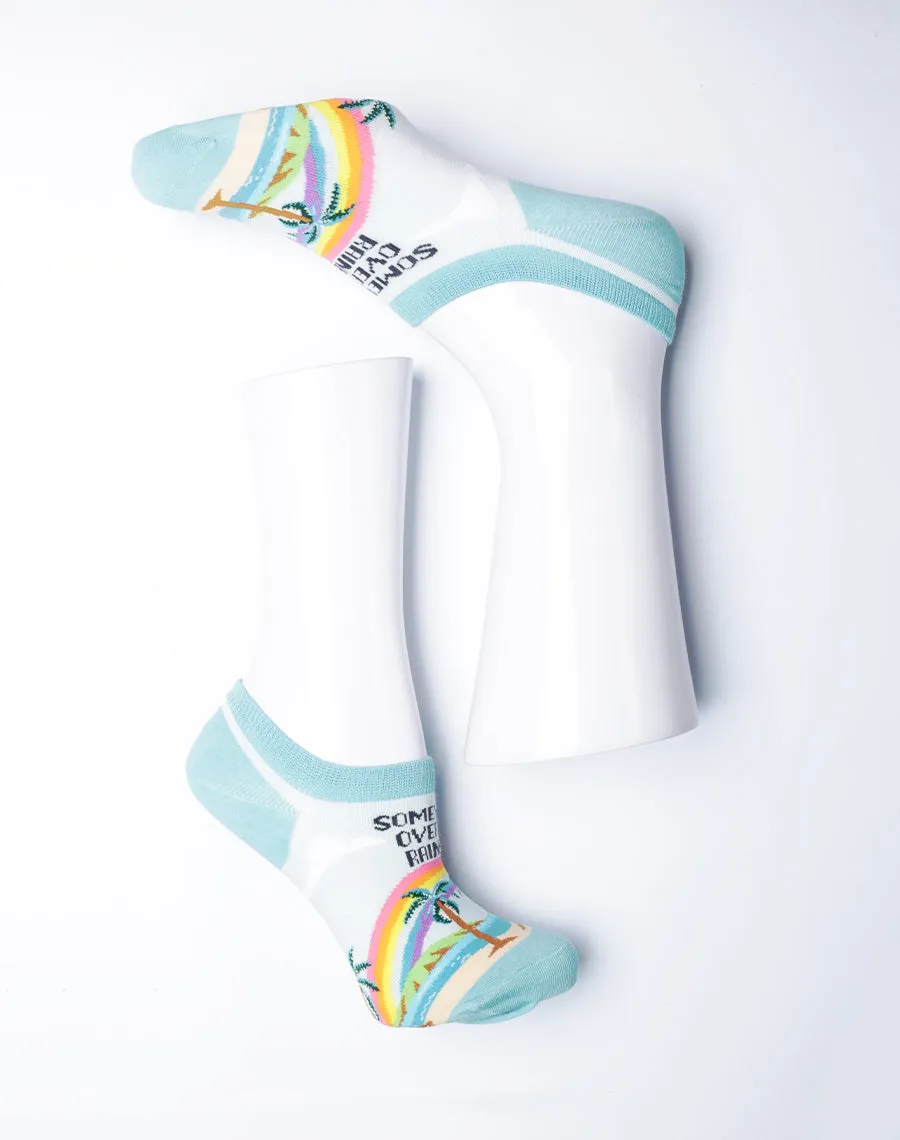 Women's Somewhere Over The Rainbow No Show Socks