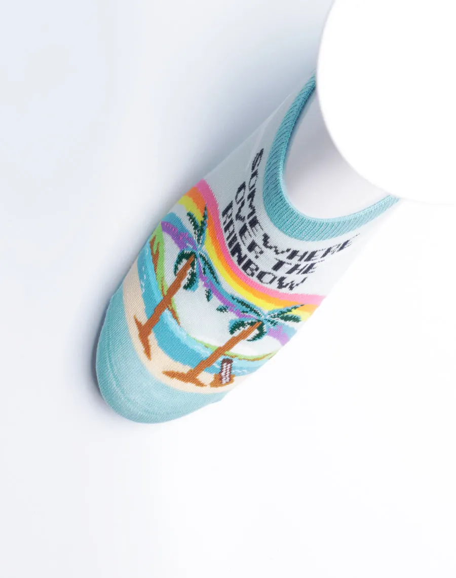 Women's Somewhere Over The Rainbow No Show Socks