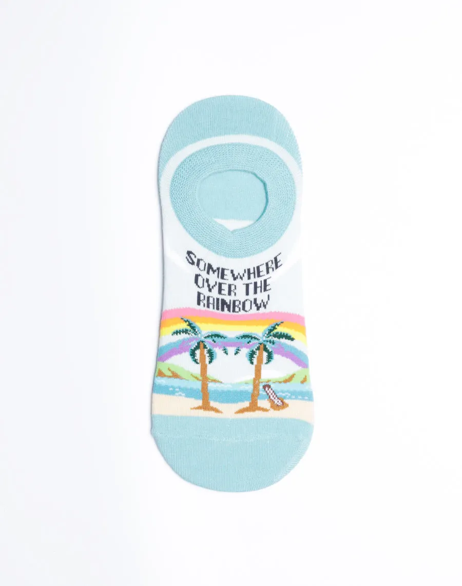 Women's Somewhere Over The Rainbow No Show Socks